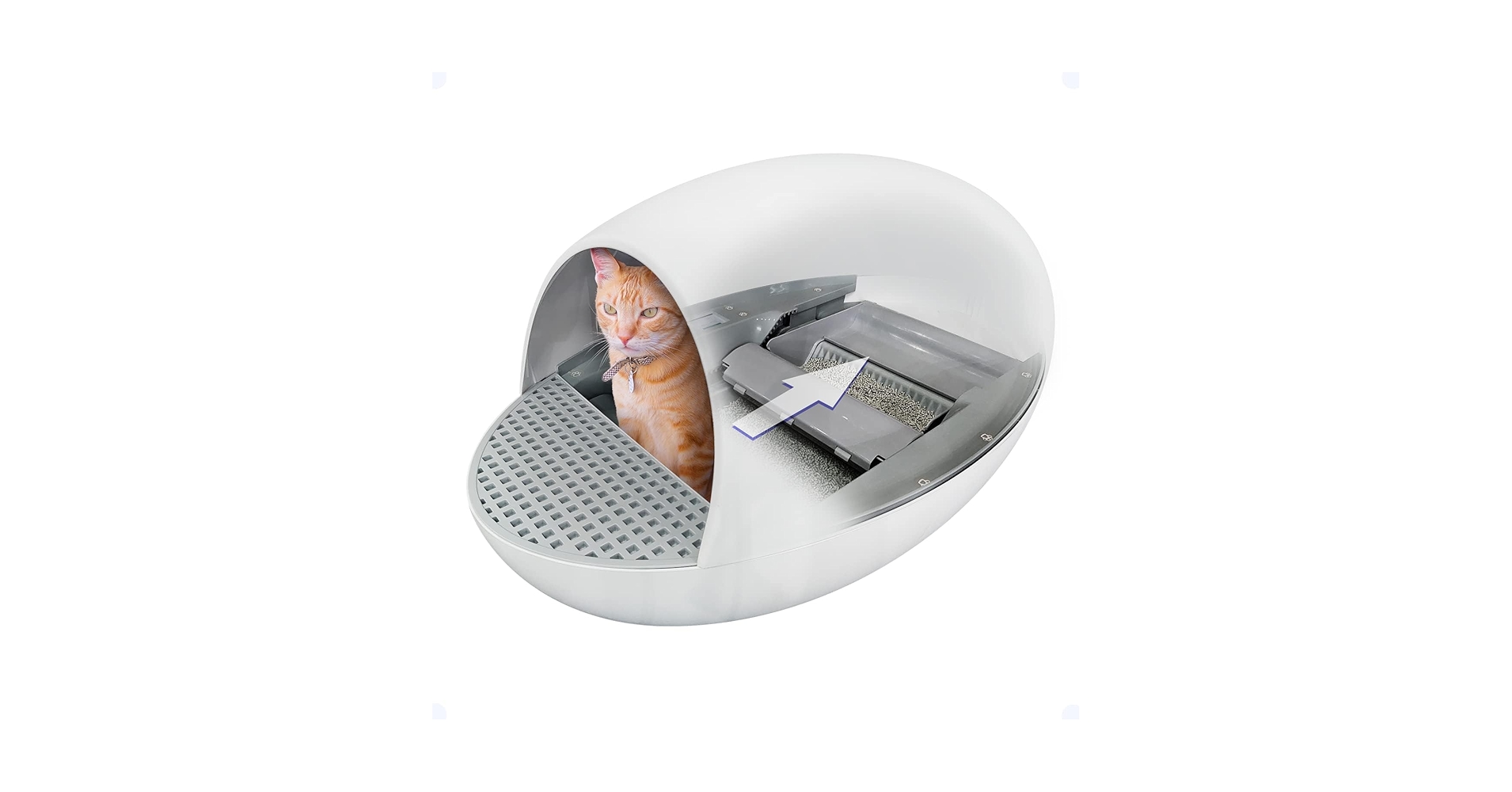 litterbot3 自動猫用トイレ ホワイト ドーム型 Amazon | eモンズ 自動 ネコトイレ 【 Cat'sEgg Ver.3 ホワイト